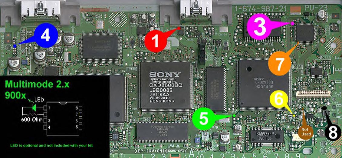 playstation one 8 wire chip