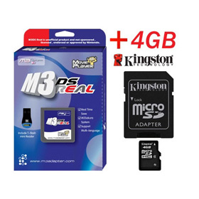 M3 Real w/ Kingston 4GB MicroSD Card Rumble Pack + Free USB Charge Cable 
