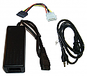 Molex External Power Supply Adapter 12V + Bonus Wall Power Cable + Molex to Sata Power Adapter
