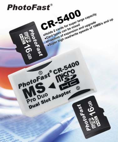 Photofast MS Pro Duo Dual Slot MicroSD Adapter CR-5400