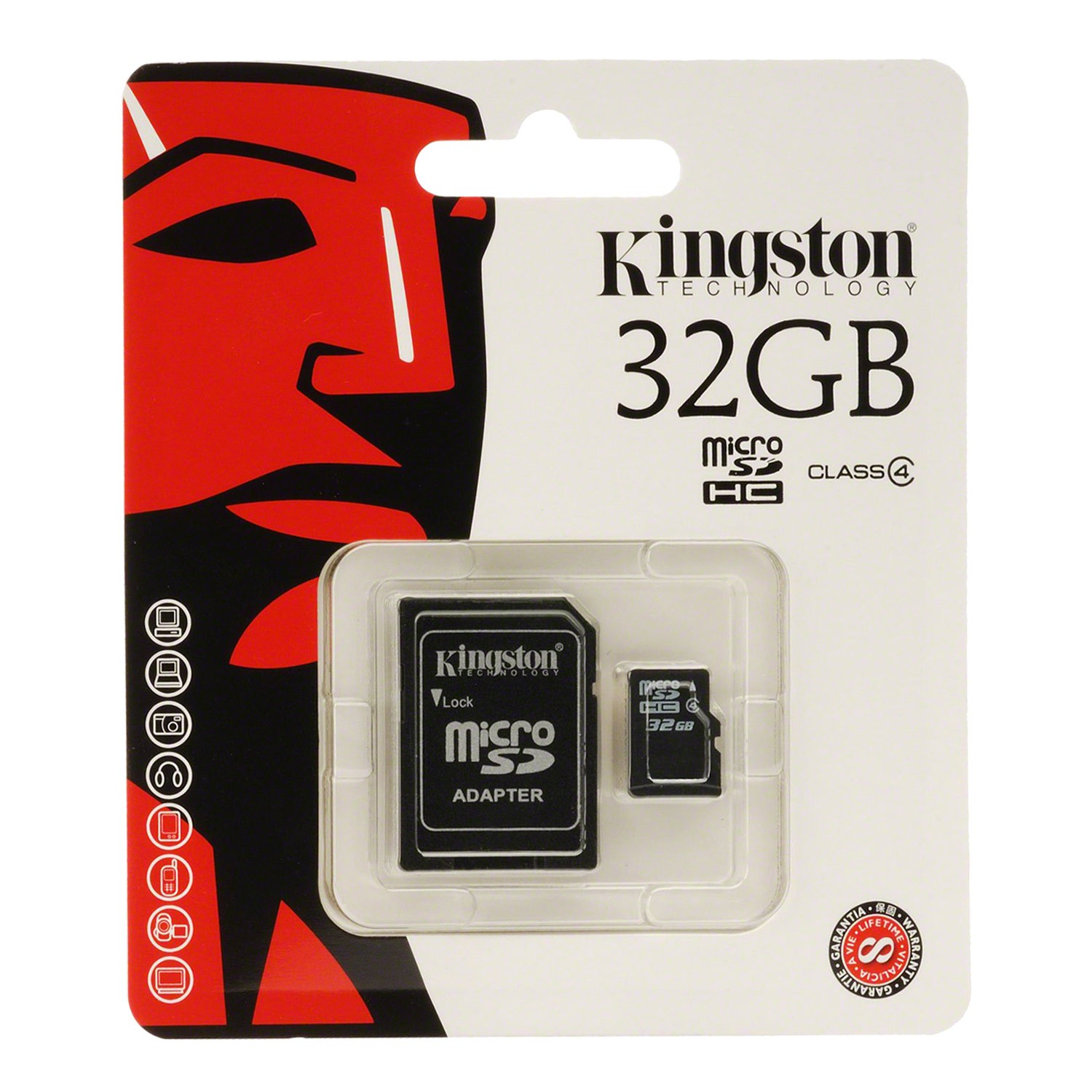 Kingston 32GB Class 4 MicroSD Memory Card w/ FREE SDHC Adapter