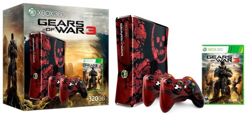 Xbox 360 320GB Limited Edition Gears of War 3 Bundle  - Premodified with X360key / xk3y