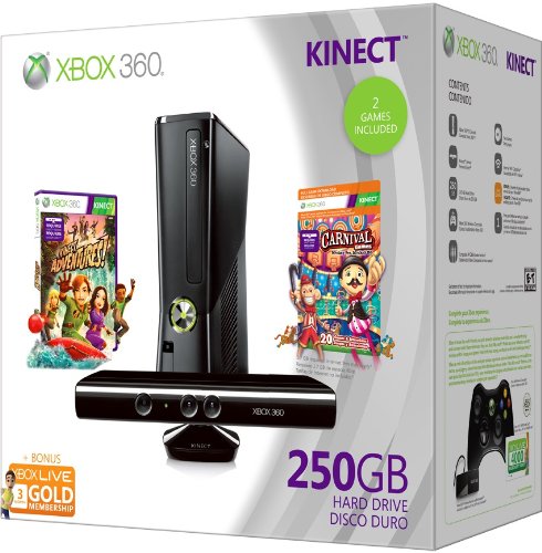 Xbox 360 Console 250GB Holiday Kinect Bundle  - Premodified with X360key / xk3y